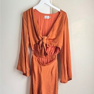SNDYS Orange Maxi Dress
